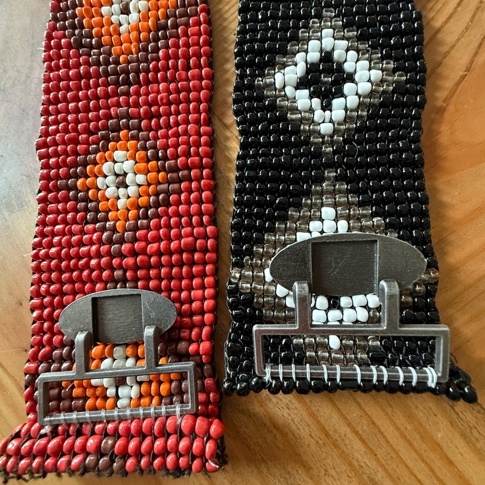 Vintage Bead Stretch Belts Set of 2 Boho Western Festival Hippie Chic - Picture 3 of 6